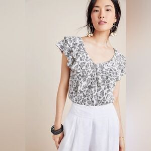 Anthropologie | Dolan | Savannah Ruffled Blouse | size medium